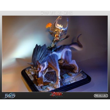 Twilight Princess Wolf Link and Midna 16 inches scale statue